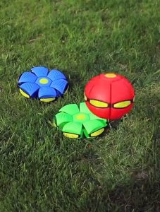 Kids Flat Throw Disc Ball Flying UFO w/ Led Light For Childrens Toy Balls Boy/ Girl Outdoor Sport