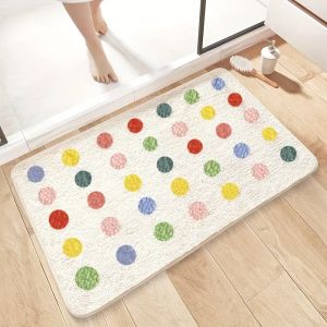 VIKAMA Bathroom Rug Non-Slip Soft Shower Rug Cute Bath Rug for Kids Water Absorbent Thick Shaggy Floor Mats for Home Decoration