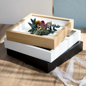 DIHUANTUO | Handmade DIY Rose Dried Flower Seashell 3D Shadow Box 3cm