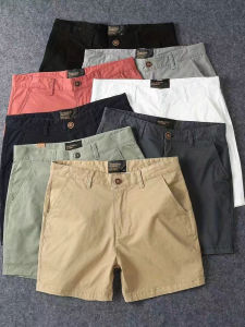 White Casual Cotton Shorts Mens Summer Outdoor Wear Loose Fit Sports Three-quarter Four-quarter Five-quarter Slim Solid Color