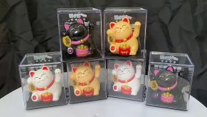 MÈO THẦN TÀI MINI VẪY TAY HÚT TÀI LỘC SỬ DỤNG NĂNG LƯỢNG MẶT TRỜI TI DO TIDO