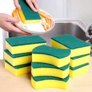 10Pcs Magic Cleaning Sponges Double-sided Reusable Kitchen Sponge Wipes Pan Pot Dishwashing Scouring Pads Brush Clean Tools