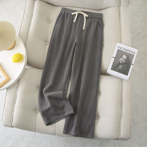 Quần Ống Rộng Cạp Cao Thường Ngày Cho Nữ Mùa Xuân Thu Quần Ống Đứng Rộng Rãi Thoải Mái Cỡ Lớn Quần Ống Rộng Che Mông