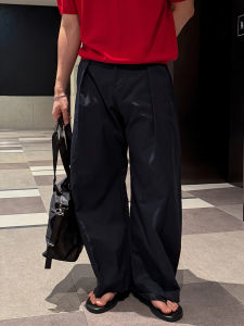 DAVID&ME | Black Gathered American Vintage Style Mens Trousers
