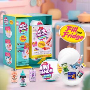 Bandai | ZURU Genuine Mini Brands Refrigerator Ball Blind Box Pretend Play Miniature Refrigerator Toys Realistic Dollhouse Furniture Gift