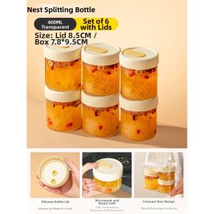 gumahus | Food-Grade High Borosilicate Glass Steaming Jar with Lid Small Size