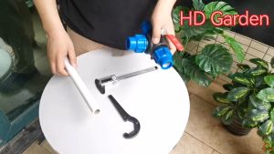 บอลวาล์ว PE บอลวาล์วสามทาง ข้อต่อ ท่อ PE แบบสวมอัด ข้อต่อชนิดสวมอัด ทนแรงดัน 8 บาร์ 20 mm