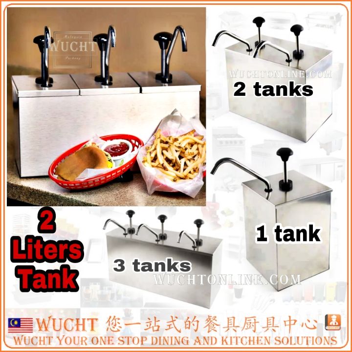 【WUCHT】Stainless Steel Single Sauce Pump Dispenser Double Sauce Pump