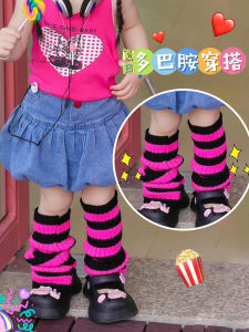 Childrens Long Tube Socks Dopaamine Girl Show Summer Cute Wool Line Stripe Y2K Girls Bulk Socks Casual Style All Seasons