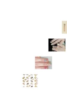 Bộ Móng Tay Giả Ngắn Màu Nâu Trung Bình Cầu Vồng Vàng Óng Ánh Kiểu Mắt Mèo Bóng Mượt Hình Vuông Kiểu Ballet Dành Cho Mùa Thu Đông Tiệc Tùng