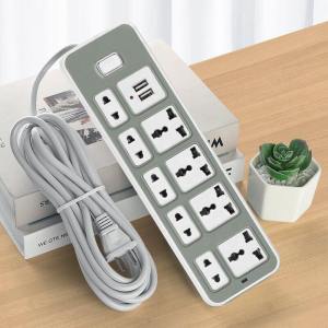 2M Cable Extension Outlet Socket Plug Multi Function Socket with Switch USB Port Power Supply Power Board Socket Line Equipment