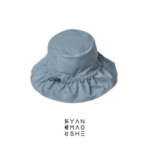 หมวกชาวประมงฤดูร้อนสำหรับผู้หญิง หมวกกันแดดแบบพับได้บาง หมวกกันแดดขนาดใหญ่ หมวกทรงกลม สไตล์ลำลอง หมวกทรงกลม หมวกทรงกลม