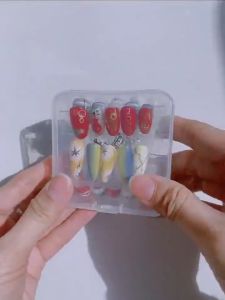 Nail Storage Box Empty Box False Nails Acrylic Nail Art Display Bar Double-sided Adhesive Tape美甲穿戴甲收纳盒透明无痕胶带水晶胶带展示条亚克力甲片