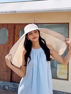 OutingSG-Women Sun Hat with 360° UV Protection Sun Protection All-in-one Shawl Hat  Foldable UPF 50+ Fisherman Hat