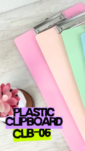 TRG Plastic Clipboard Pastel Color F4 CLB-06 - Papan Jalan Dada Ujian Plastik Lentur Clip Board Folio TRG