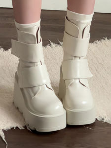 Florist Lady Spicy Girl Thick Bottom Platform Short Boots Womens Fashionable Waterproof Autumn Winter New Arrival Stiletto Heels