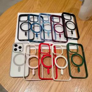 For Magsafe Wireless Charge Case For Ssmsung S26 Ultra S25 S24 S23 A57 A56 A37 A35 A55 A06 A16 A15 A26 A54 Clear Magnetic Cover