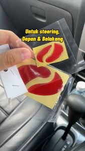 Car Emblem Sticker PERODUA AXIA 2014 - 2021 Front Rear Steering Night Reflective 3M 3D Epoxy Logo Car Accessories Aksesori Kereta