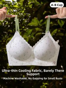 QIANYAKOU | Slim Fit Gathering Anti-Sag No Mark Light Bra