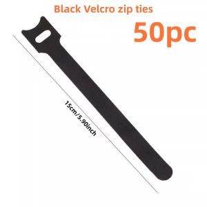 Reusable Cable Tie -5.90 Inch Cable Management Tie Suitable for Adjustable Hook and Loop Storage for Homes Offices and Wires