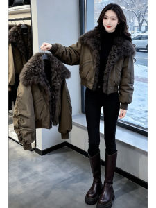 Shalldoer | Large Fur Collar Thickened Short Style Down Cotton Jacket