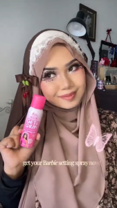DAZZLE ME Barbie Get a Grip! Matte Setting Spray Long Lasting Oil Control Makeup Fixing Spray Soft Matte Finish For Tropical Humid Weather