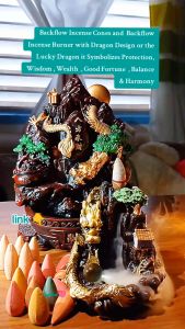 Resin Wealth Backflow Incense Burner Sandalwood Indoor Household Incense Burner Home Decoration