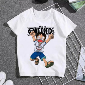 Bandai | 2026 One Piece Luffy Zoro Printed Cotton Short-sleeved T-shirt Cartoon Mens and Womens Summer Casual Versatile Top Y2k Tee