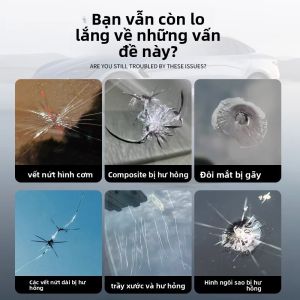 MONLEYTA | Phấn khôi phục vết nứt thủy tinh xe hơi MONLEYTA X0630123313 Dụng cụ sửa chữa vết nứt trước kính chắn gió không để lại dấu vết