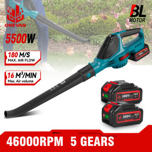 ONEVAN 5500W Brushless Electric Air Blower Cordless Leaf Dust Snow Blowing High Powerful Clean Power Tool For Makita 18V Battery
