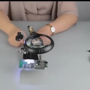 COD Taffware Alat Pegangan Dudukan Solder + Kaca Pembesar Untuk Service Hp Alat Elektronik With LED