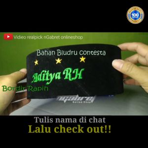 kopiah anak dan dewasa bordir nama