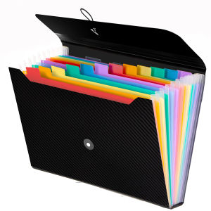 Pockets Accordion File Holder Organizer A4 Letter Size Paper Document Receipt Organizer Accordion Filing Folder with Expandable