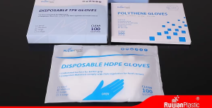 100pcs Food Handling Gloves | Disposable Plastic Gloves for Kitchen Cleaning & Cooking