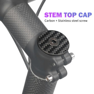 TOSEEK Bicycle Headset Carbon Top Cap Carbon Fiber Bike Stem 28.6mm 1 1/8" Steerer Fork Tube Headset Cap Cover Parts
