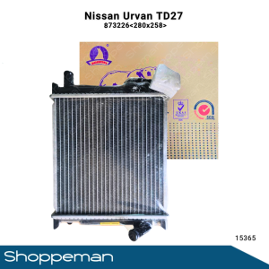 15365 NISSAN URVAN TD27 2004 RADIATOR ASSEMBLY M/T 280x258x26mm PA26 1ROW 873226