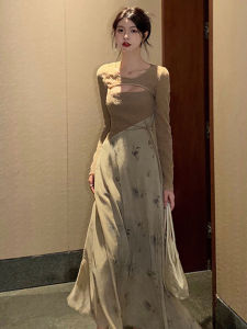CHOUXIE | Retro Tea Style Chinese Fusion Aesthetic Age-Reducing Floral Camisole Dress