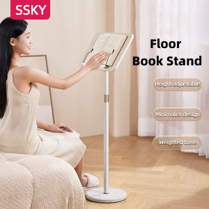SSKY小天YD-17 Floor Book Stand Adjustable Wooden Book Stand Holder for Reading Portable Support Document Shelf Book Stand