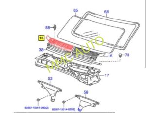 PERODUA KANCIL 2002 FRONT WINDSCRREN WIPER GRILLE SIDE COVER SEAL GARNISH/ DEPAN CERMIN WIPER PENUTUP