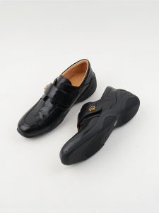 Leather Retro Deep Mouth Single Shoes Womens Spring Autumn Style Magic Tape Fashion Soft Bottom Cat Footwear Casual Flats