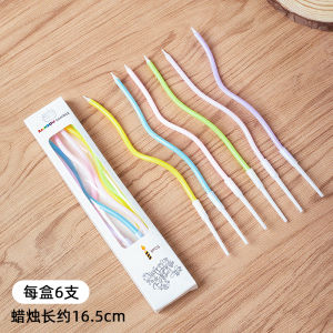 INS Style Twist Stick Cake Decorative Ornaments Creative Soft Bar Spiral DIY Heart Plug-in Internet Celebrity Birthday Accessories