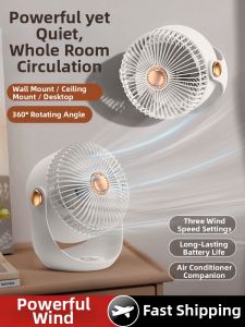 Portable Mini Desk Fan Powerful Air Circulation USB Charging for Office Bathroom Wall Mounted Bedroom Kitchen Cooling Fan