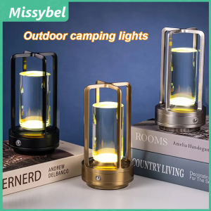 LED rechargeable metal bedroom eye protection bedside lamp touch dimming living room bar dining room decoration environment light portable camping light