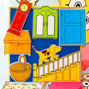 Spot the Dog Where Is Spot English Picture Book Felt Non-Woven Teaching Aids Apron Performance Props Early Education Toys