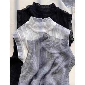 Lace Stringy Selvedge Fake Collar Easiest for Match Womens Autumn and Winter Camisole Lace Collar Bottoming Shirt Inner Match Sleeveless Tops