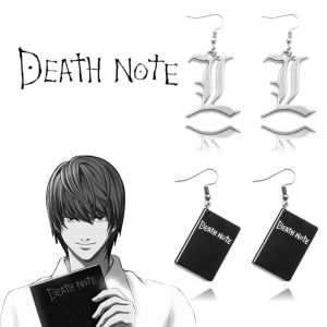 Anime Death Note Keychain Double L Black Notebook Pendant Key Chain Cospaly Accessories Keyring for Women Men Jewelry Gifts