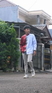 Kemeja Koko Pria Model Kombinasi Premium Lengan Panjang - HENZANI COLLECTION