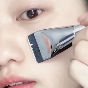 2 In 1 Palet Set + Profesional Ultra Tipis Foundation Makeup Brush Masker Wajah Satu Kata Kuas