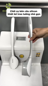Chổi Cọ Bồn Cầu Silicon ECOMAC Cọ Nhà Tắm Cọ Toilet Siêu Sạch Kiểu Treo Tường Đa Năng EC27