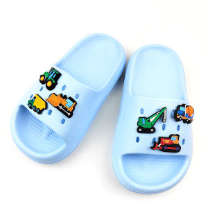 Dép Trẻ Em EVA Mùa Hè Hoạt Hình Cho Bé Trai Và Bé Gái Đi Biển Cẩu Công Cụ Xây Dựng Dép Trong Nhà Xe Tải